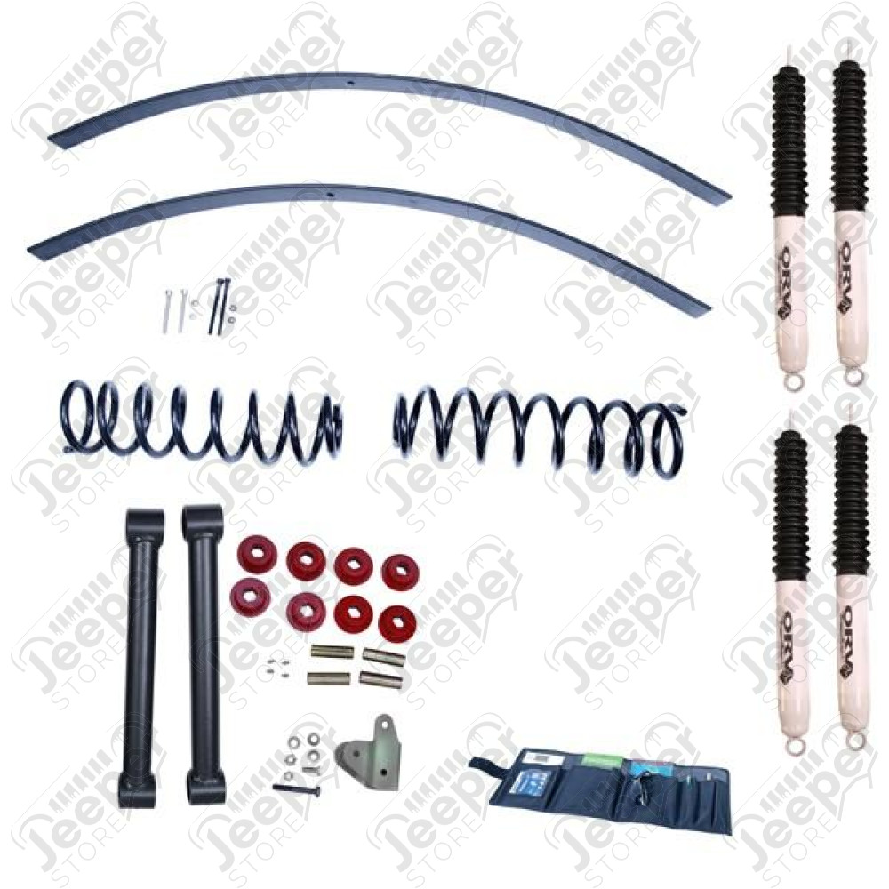 Suspension Lift Kit, 3 Inch, Shocks 84-01 Jeep Cherokee XJ