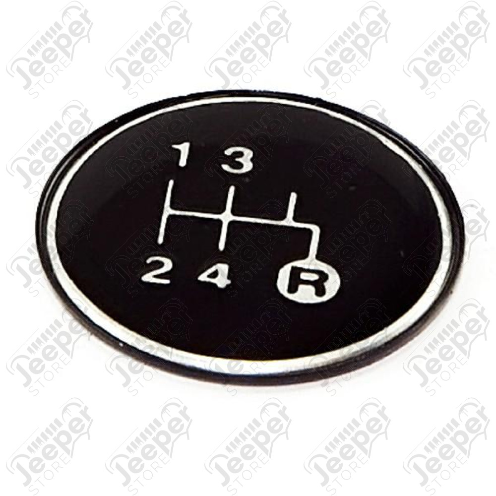 Transmission Shift Pattern Knob Insert, 4 Speed