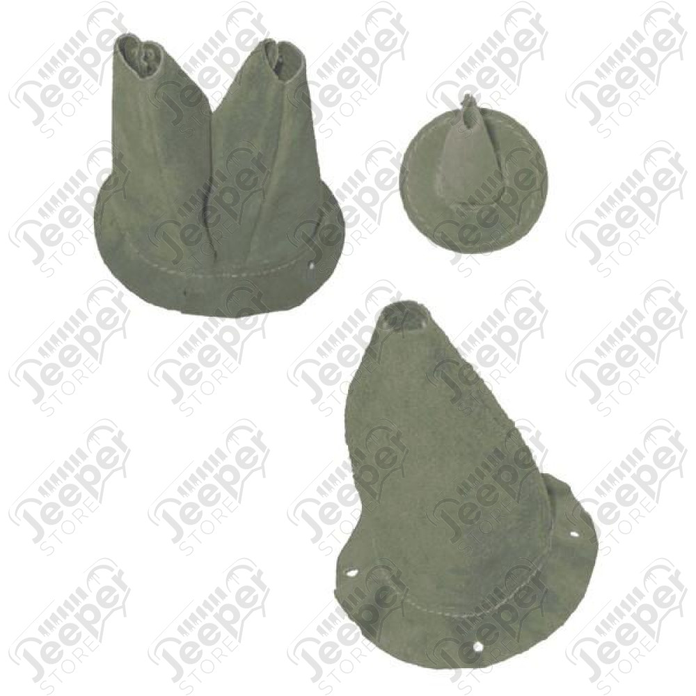 Transmission Shift Boot Kit, Leather; 41-45 Willys MB