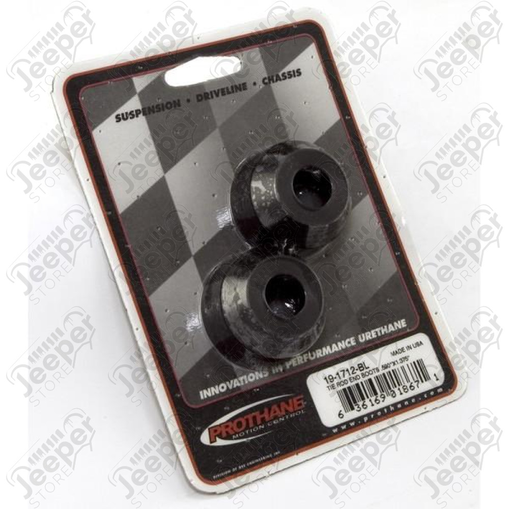 Steering Tie Rod End Dust Boot Kit, Black; 46-06 Willys/Jeep