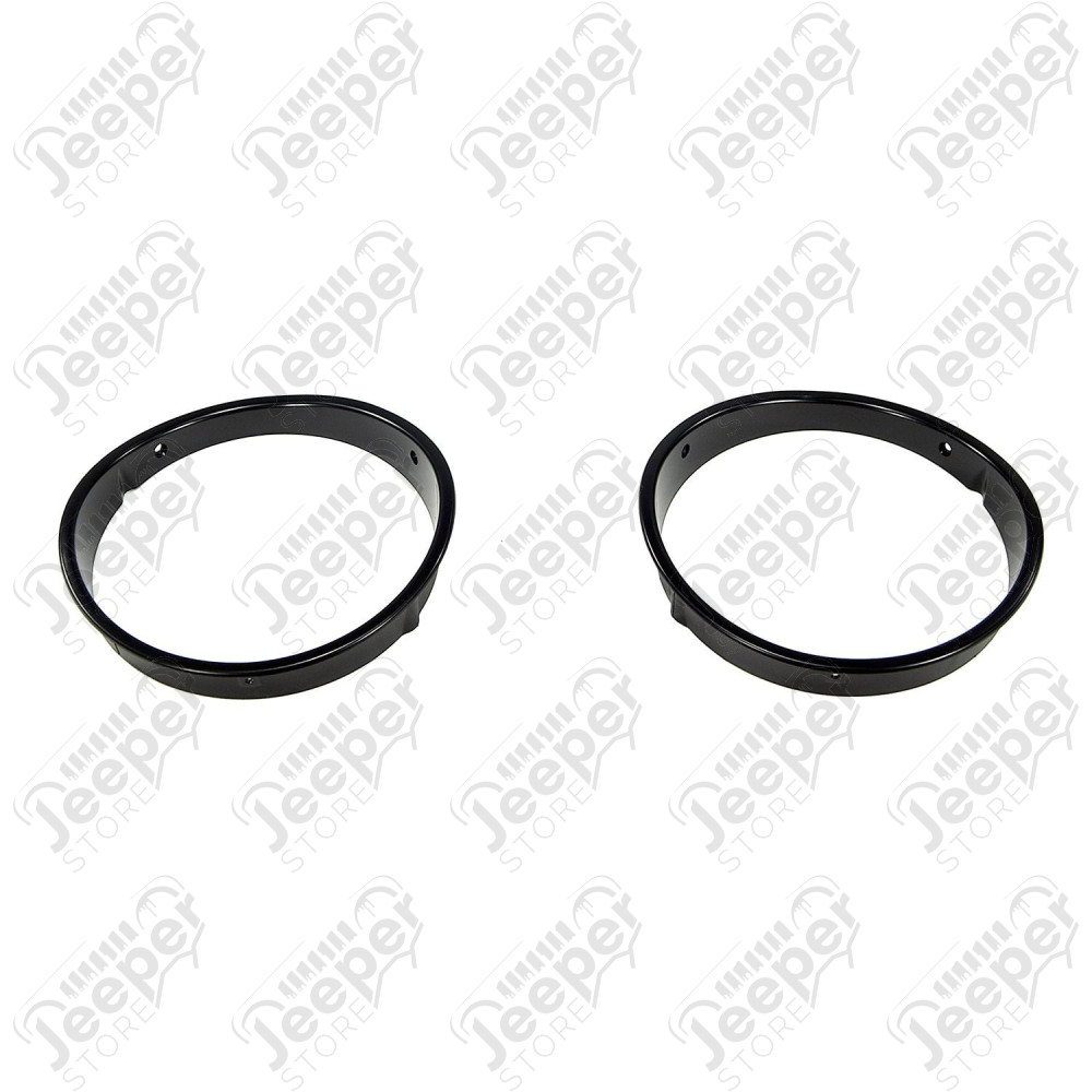 Headlight Bezels, Black; 97-06 Jeep Wrangler TJ/LJ