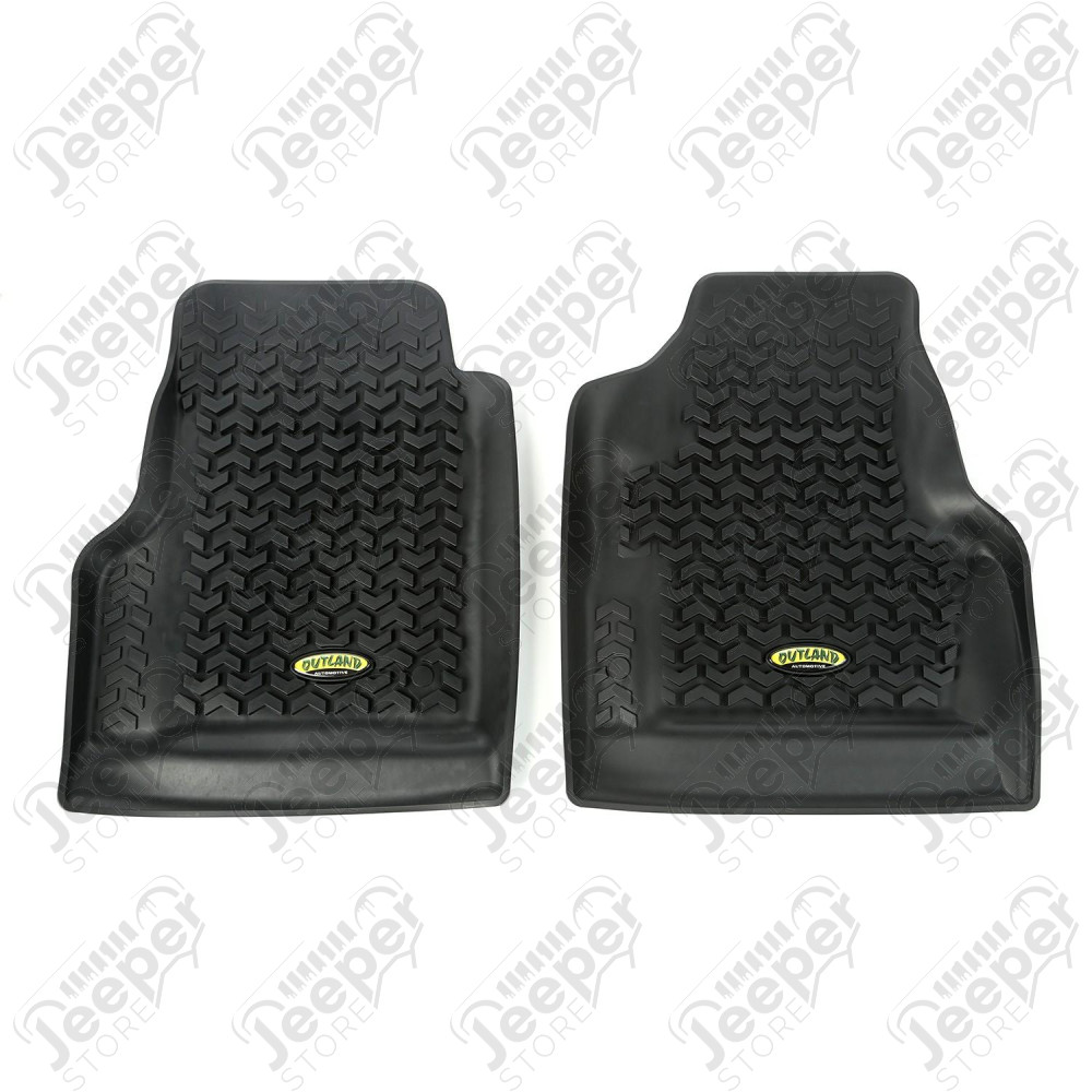 All Terrain Floor Liner, Front Pair, Black; 97-06 Jeep Wrangler TJ