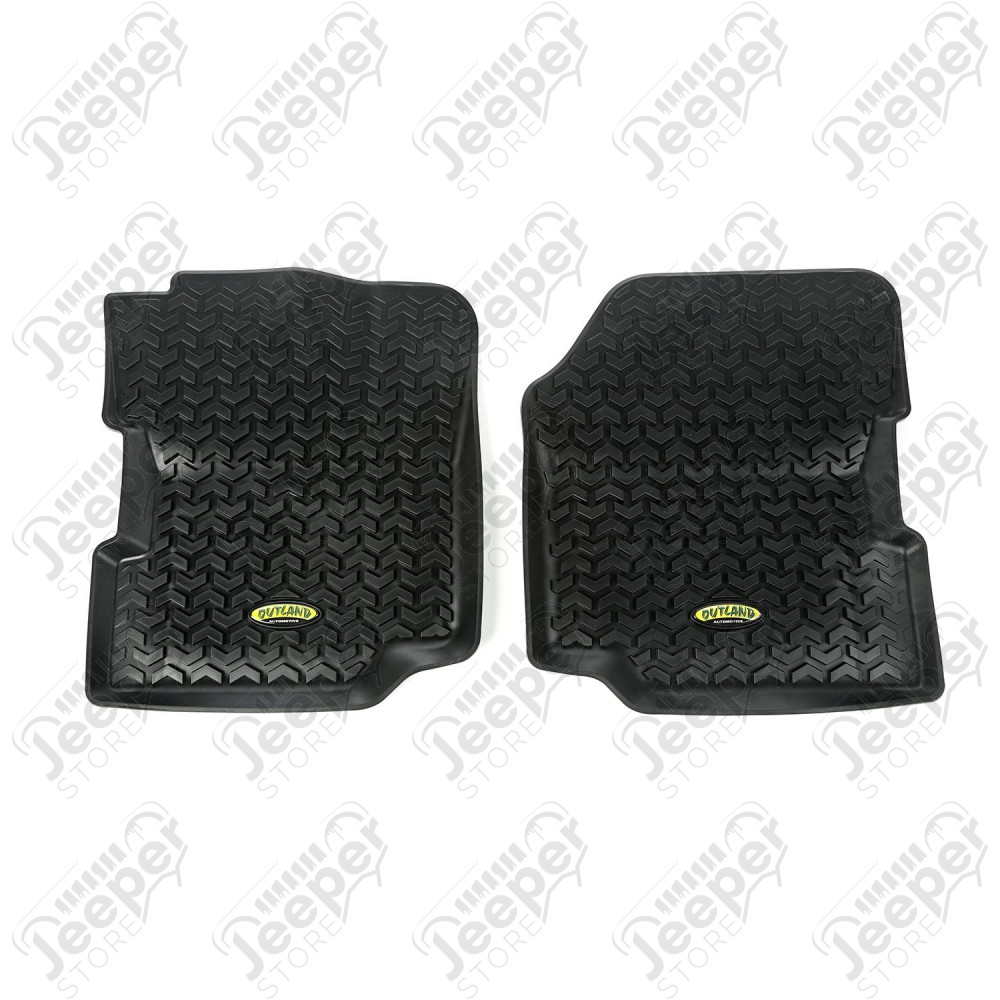 All Terrain Floor Liner, Front Pair, Black; 76-95 CJ5/CJ7/CJ8/Wrangler