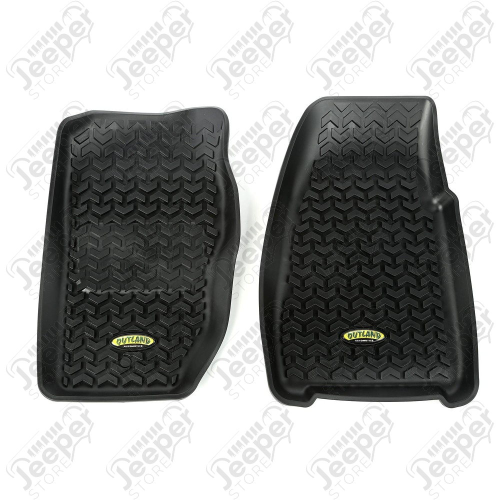 All Terrain Floor Liner, Front Pair, Black; 84-01 Jeep Cherokee XJ