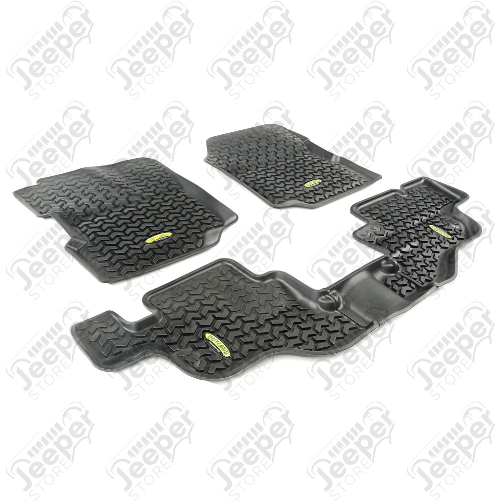 All Terrain Floor Liner Kit, 3 Piece, Black 76-95 Jeep CJ/Wrangler YJ