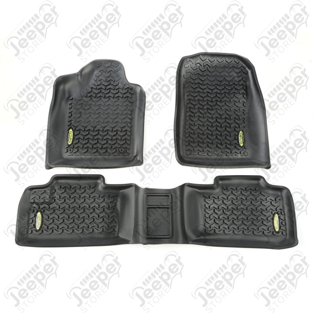 All Terrain Floor Liner Kit, Black; 11-18 Jeep WK/Dodge Durango