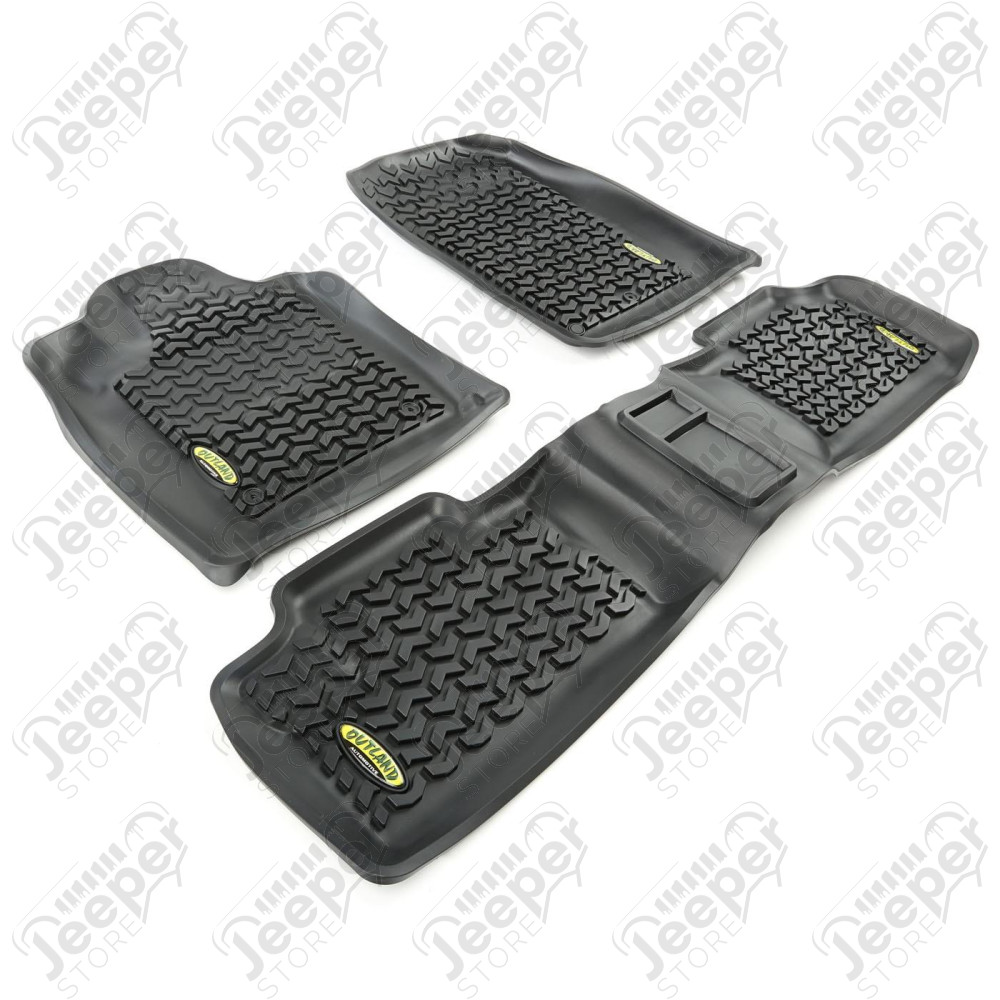 All Terrain Floor Liner Kit, Black 11-18 Jeep WK/Dodge Durango