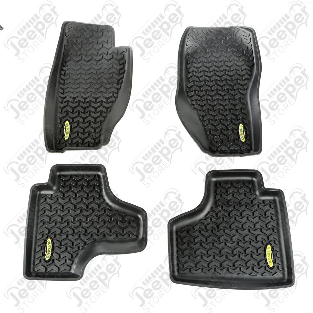 All Terrain Floor Liner Kit, Black; 08-13 Jeep Liberty KK