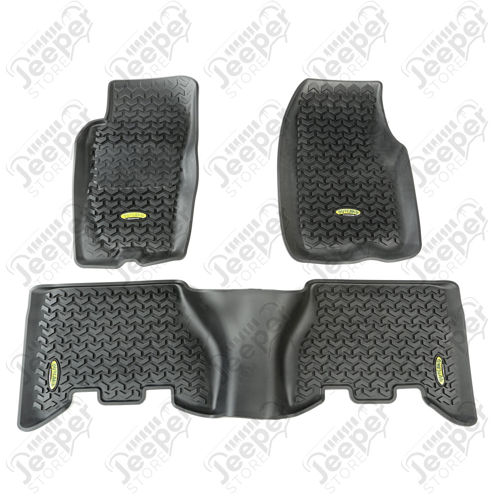All Terrain Floor Liner Kit, Black; 93-98 Jeep Grand Cherokee ZJ