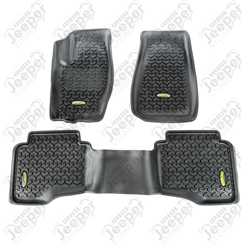 All Terrain Floor Liner Kit, Black; 05-10 Grand Cherokee/Commander