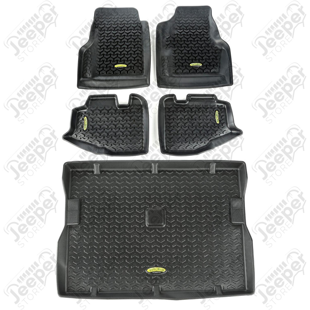 All Terrain Floor Liner Set, Black; 97-06 Jeep Wrangler TJ