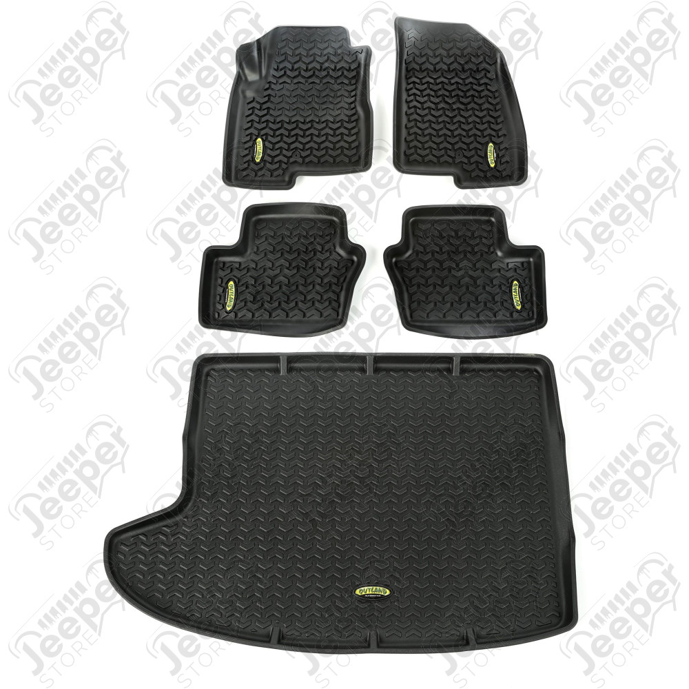 All Terrain Floor Liner Set, Black; 07-17 Jeep Compass/Patriot MK