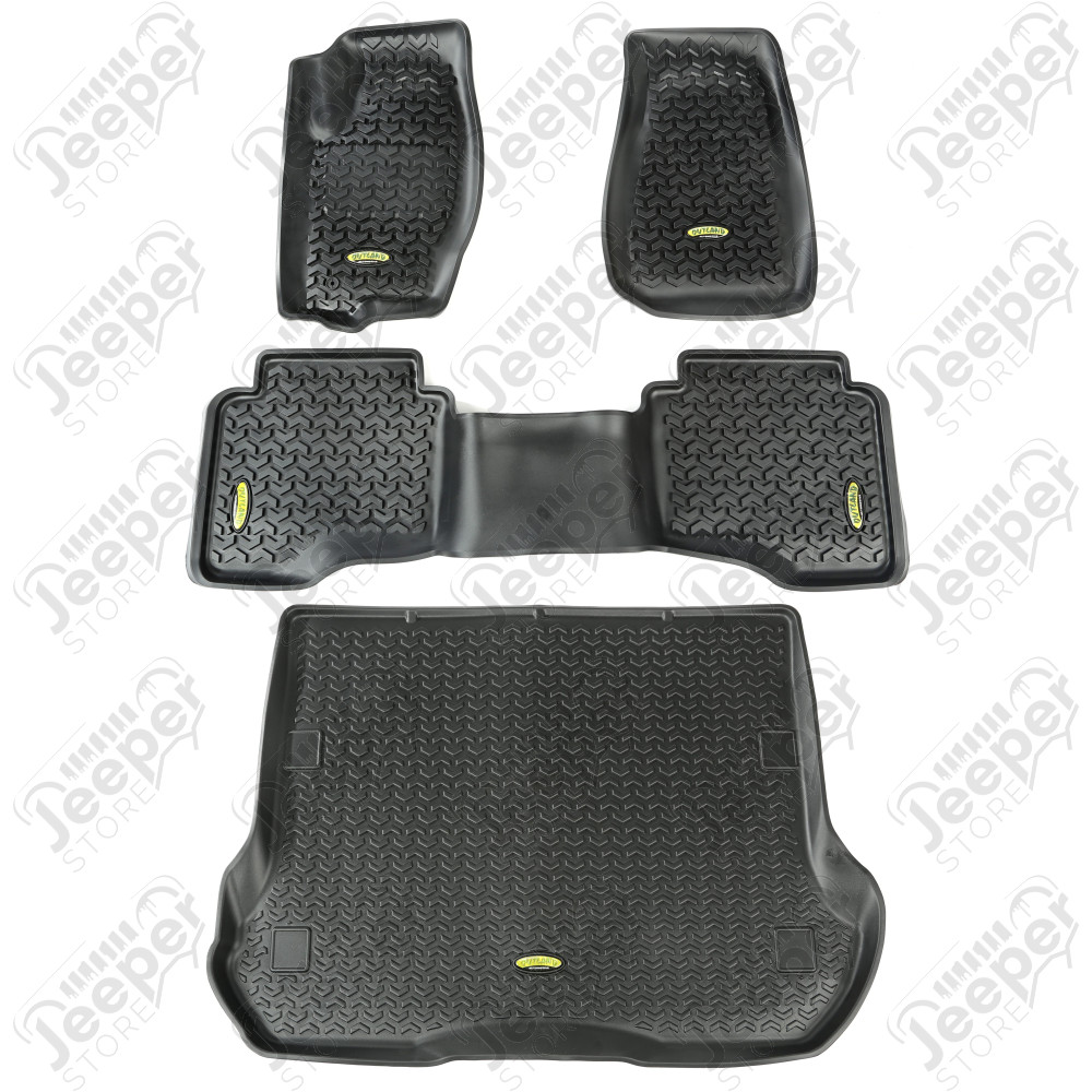 All Terrain Floor Liner Set, Black; 05-10 Jeep Grand Cherokee WK