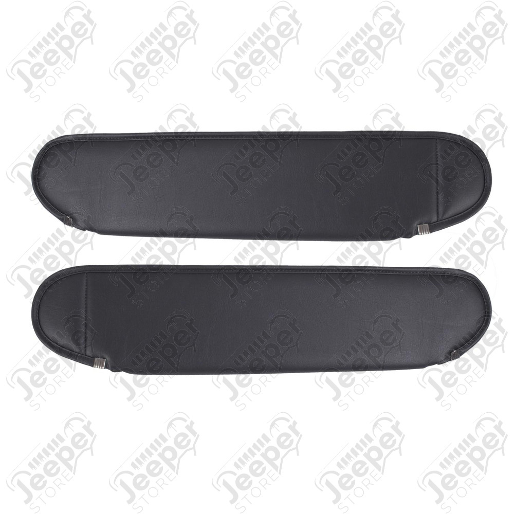Sun Visor Kit, Charcoal; 87-95 Jeep Wrangler YJ