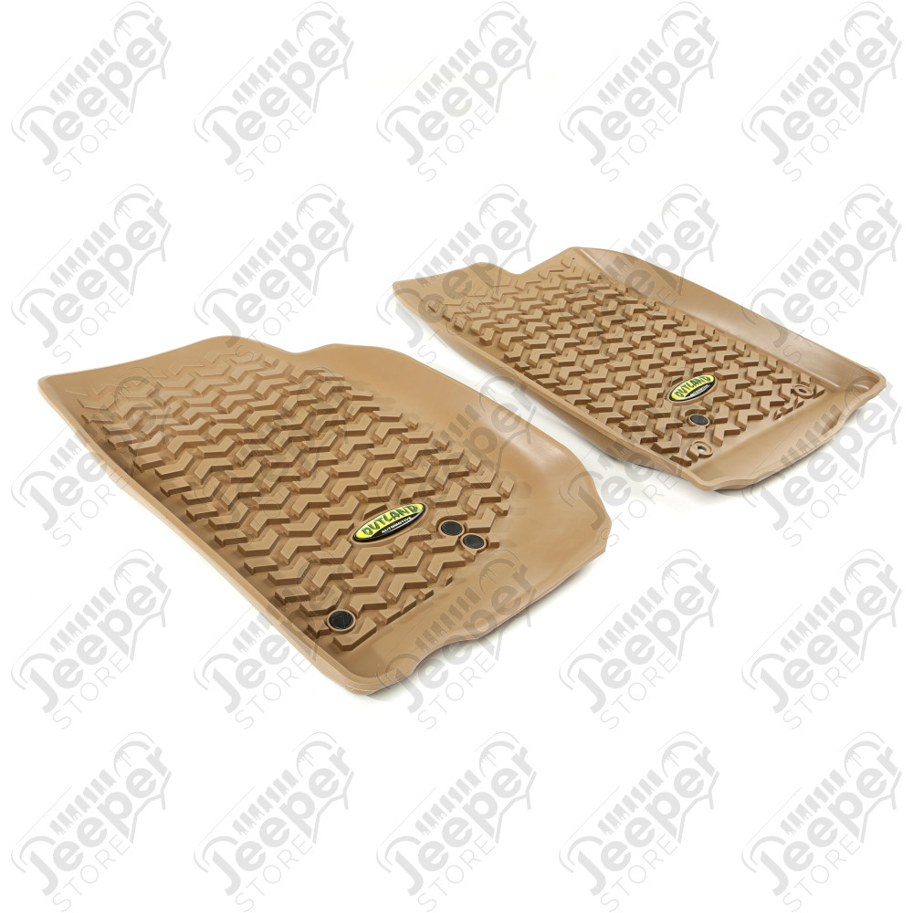 All Terrain Floor Liner, Front Pair, Tan 07-18 Wrangler JK/JKU
