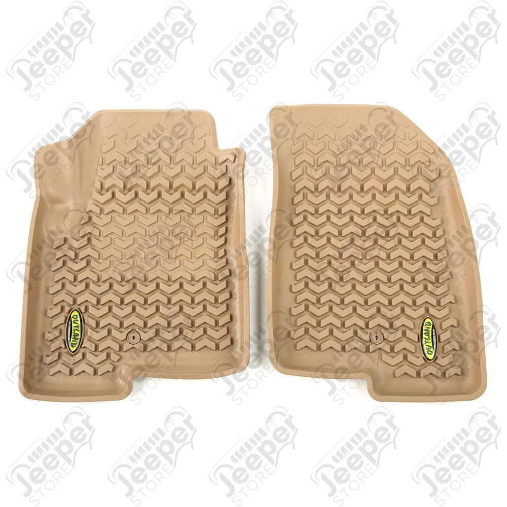 All Terrain Floor Liner, Front Pair, Tan; 07-17 Jeep MK/Dodge Caliber