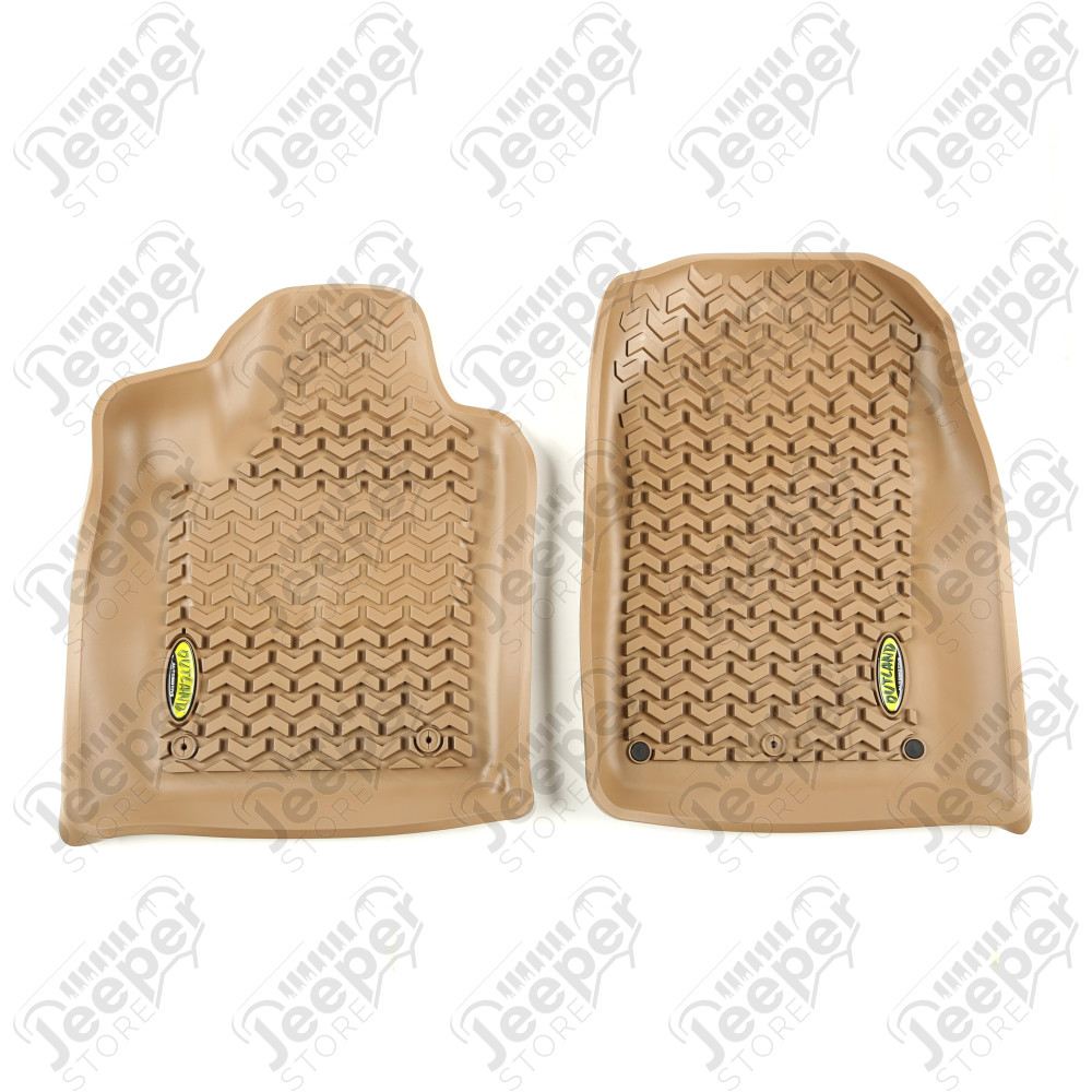 All Terrain Floor Liner, Front Pair, Tan; 11-18 Jeep WK2/Dodge Durango