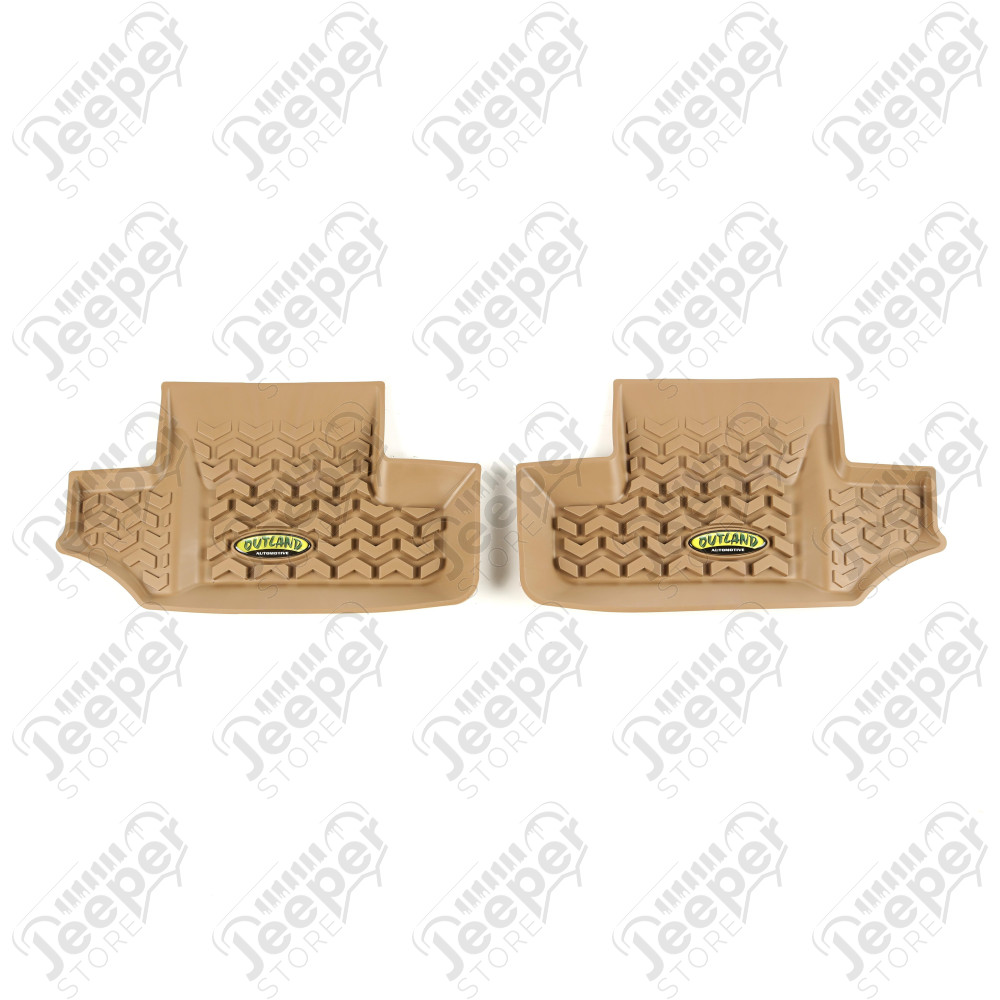 All Terrain Floor Liner, Rear Pair, Tan; 07-18 Jeep Wrangler JK