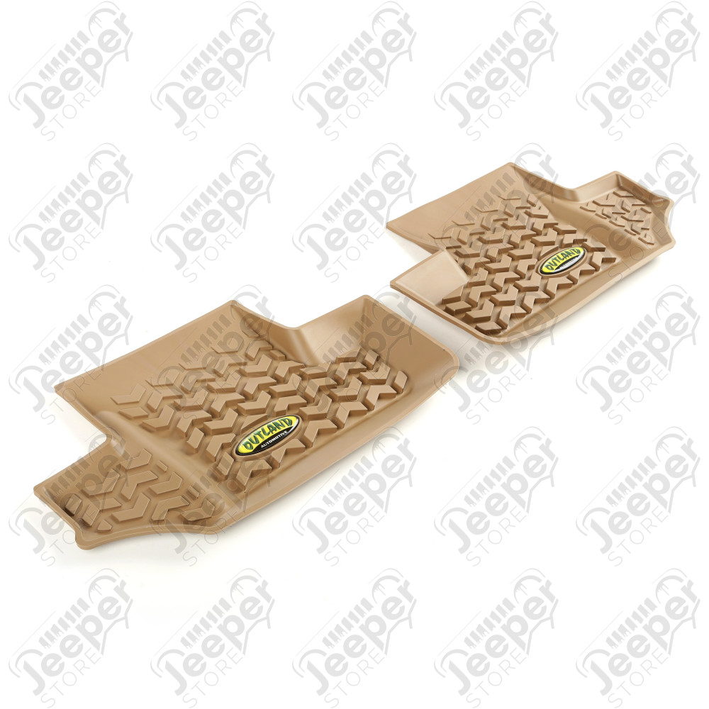 All Terrain Floor Liner, Rear Pair, Tan 07-18 Jeep Wrangler JK