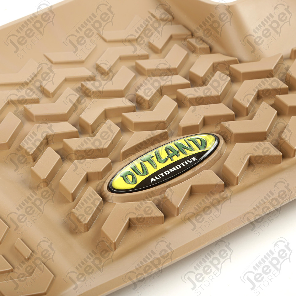 All Terrain Floor Liner, Rear Pair, Tan 07-18 Jeep Wrangler JK