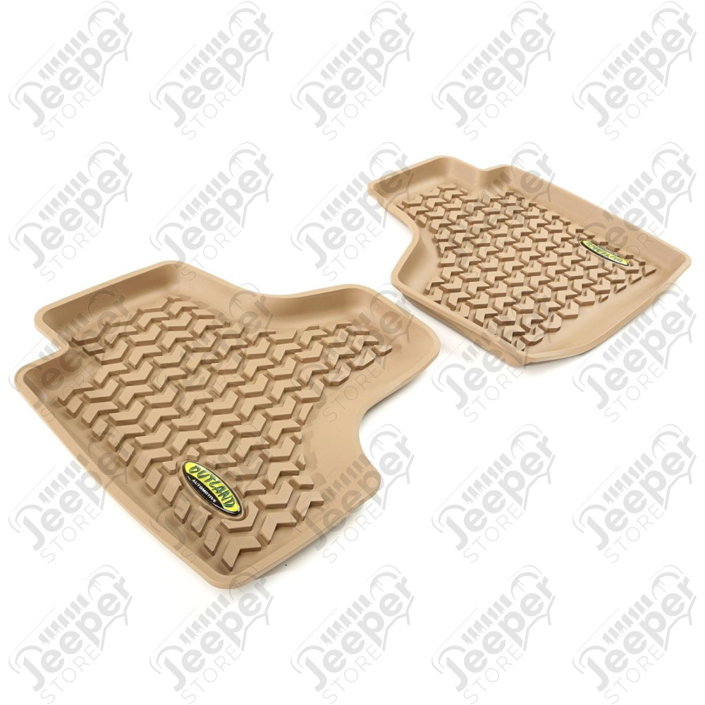 All Terrain Floor Liner, Rear Pair, Tan; 08-12 Jeep Liberty KK