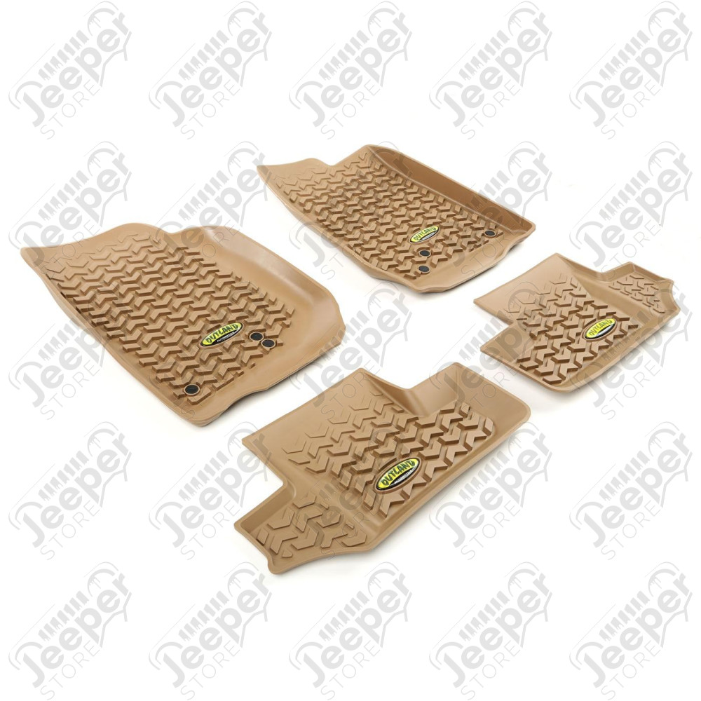 All Terrain Floor Liner Kit, Tan; 07-18 Jeep Wrangler JK, 2 Door