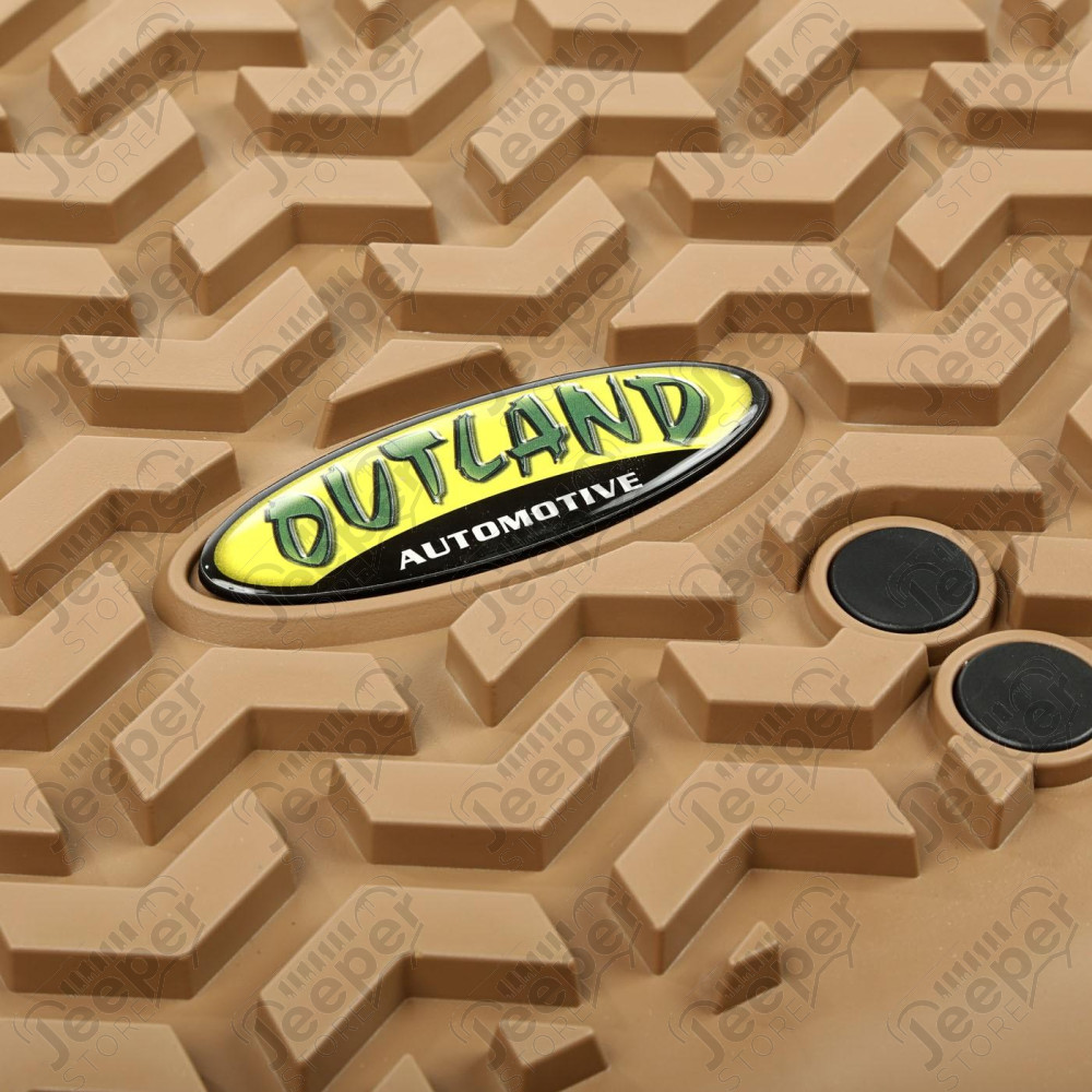 All Terrain Floor Liner Kit, Tan 07-18 Jeep Wrangler JK, 2 Door