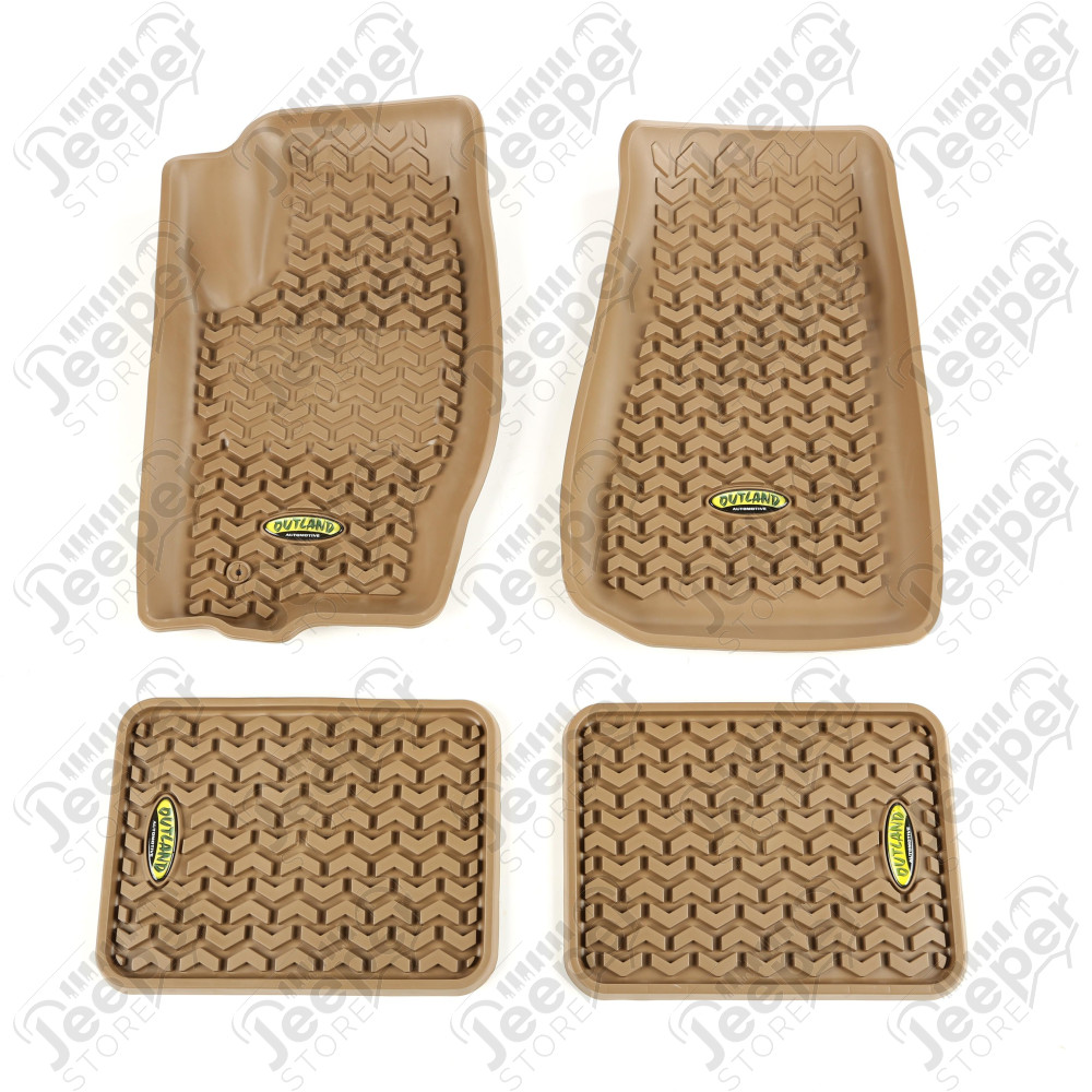 All Terrain Floor Liner Kit, Tan; 05-10 Jeep Grand Cherokee WK
