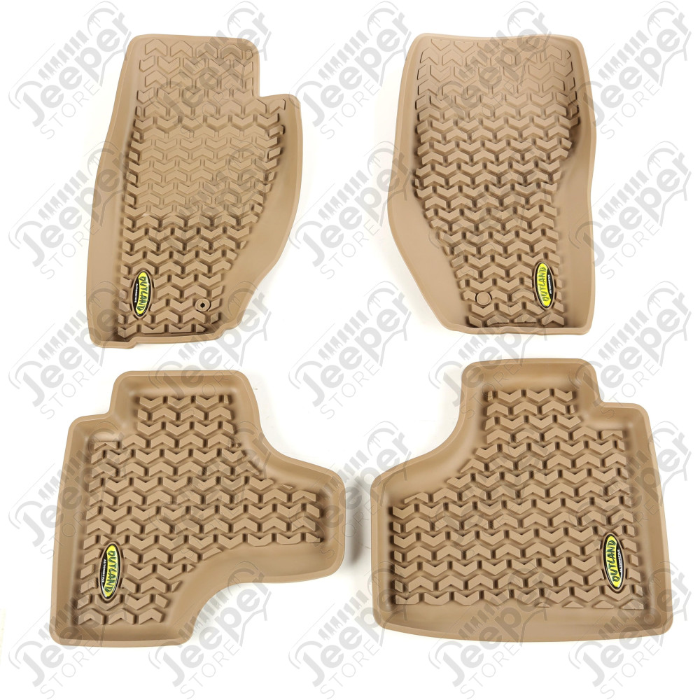 All Terrain Floor Liner kit, Tan; 08-12 Jeep Liberty KK