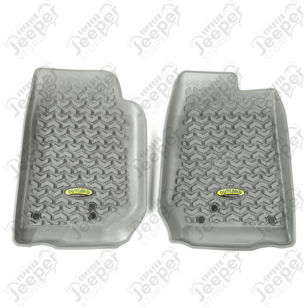 All Terrain Floor Liner, Front Pair, Gray; 07-18 Wrangler JK/JKU