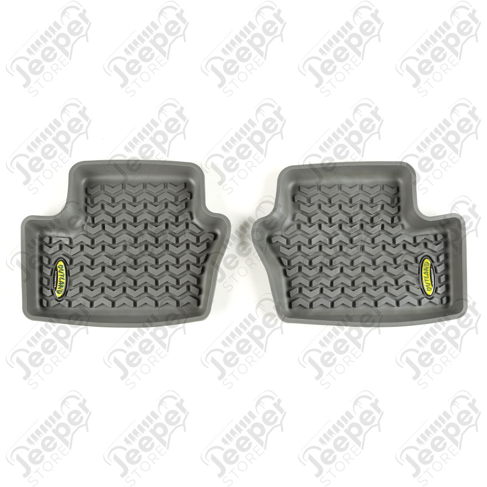 All Terrain Floor Liner, Rear Pair, Gray; 07-17 MK/Dodge Caliber