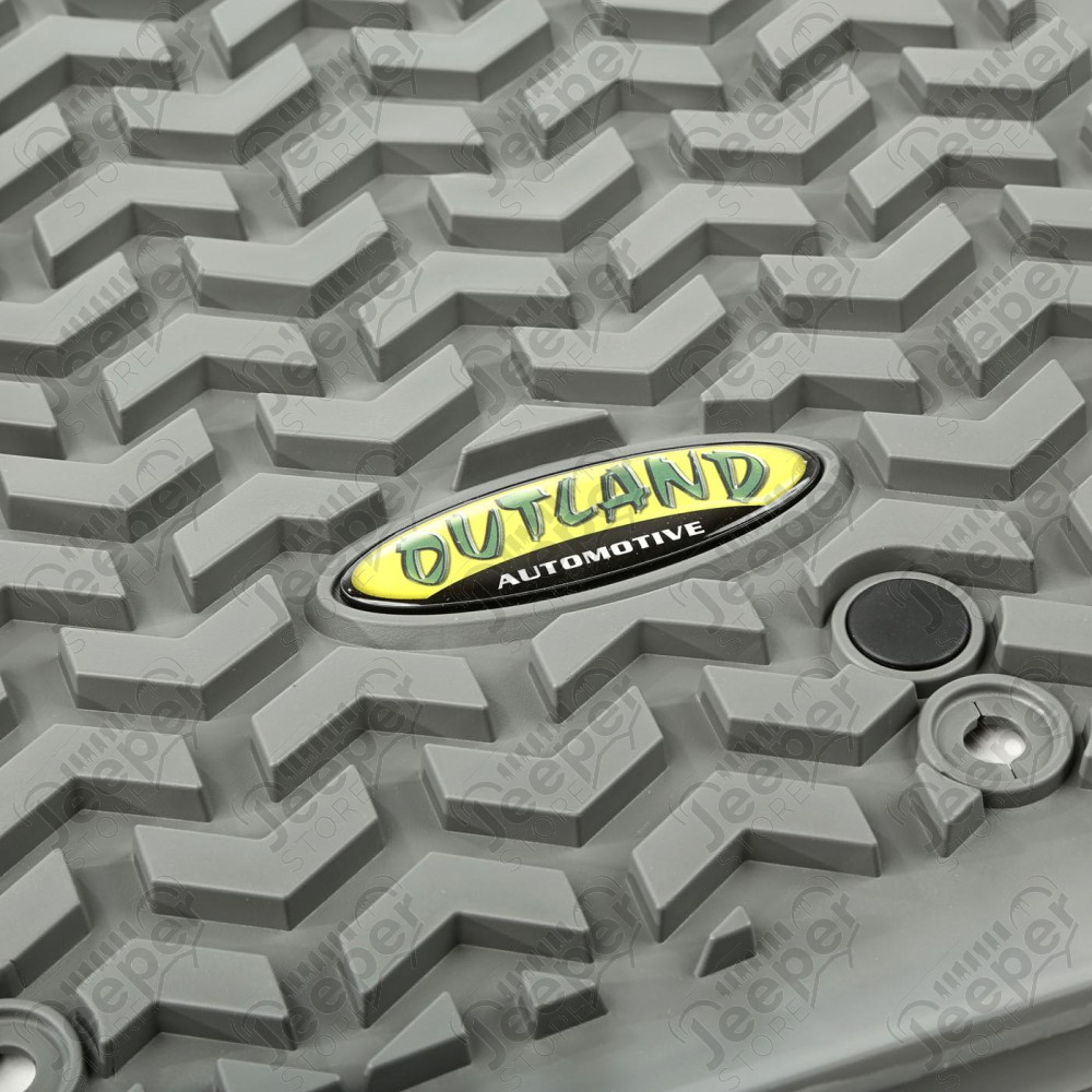 All Terrain Floor Liner Kit, Gray; 07-18 Jeep Wrangler JK, 2 Door