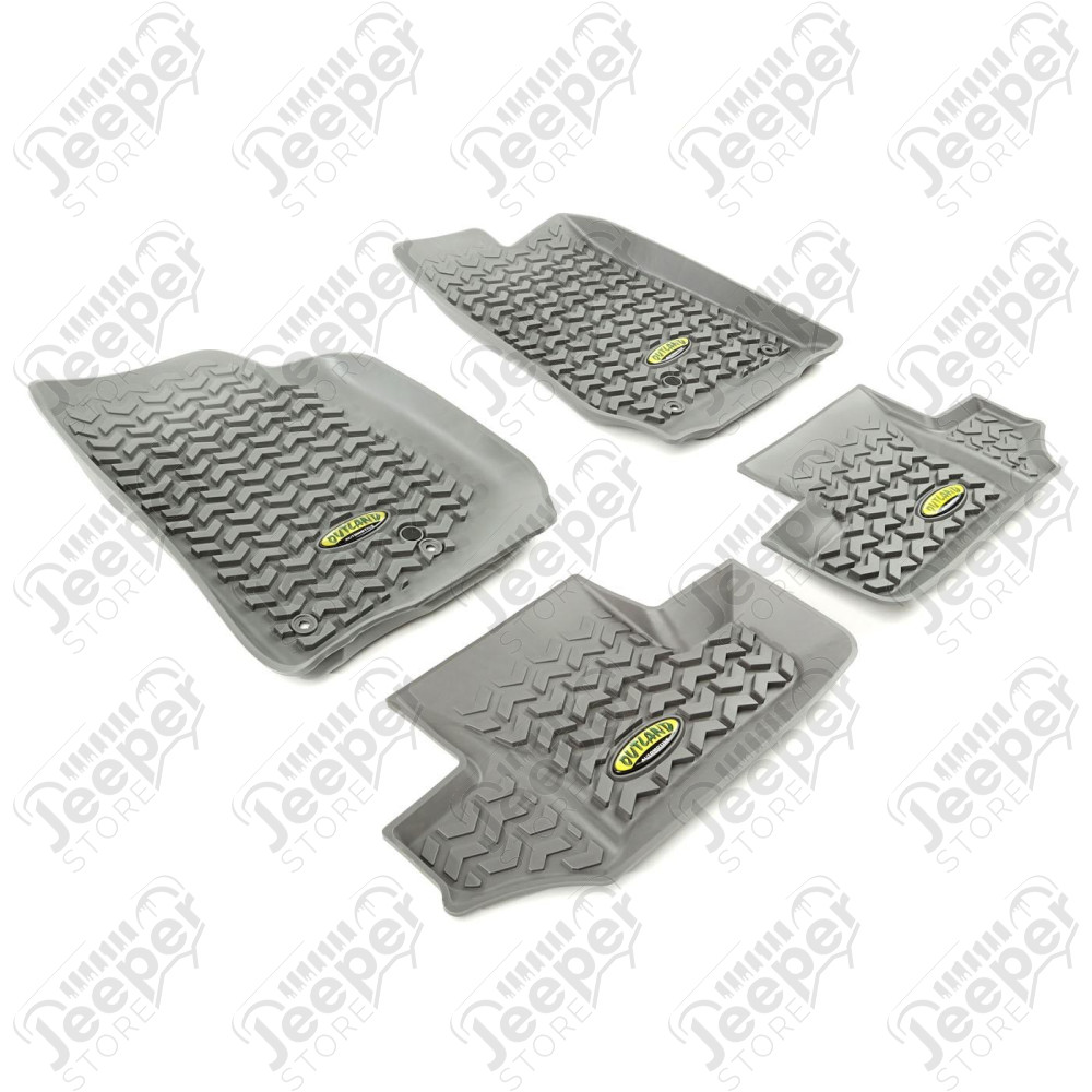 All Terrain Floor Liner Kit, Gray 07-18 Jeep Wrangler JK, 2 Door