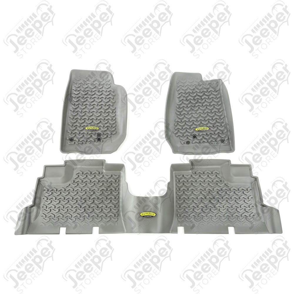 All Terrain Floor Liner Kit, Gray 07-18 Jeep Wrangler JKU, 4 Door