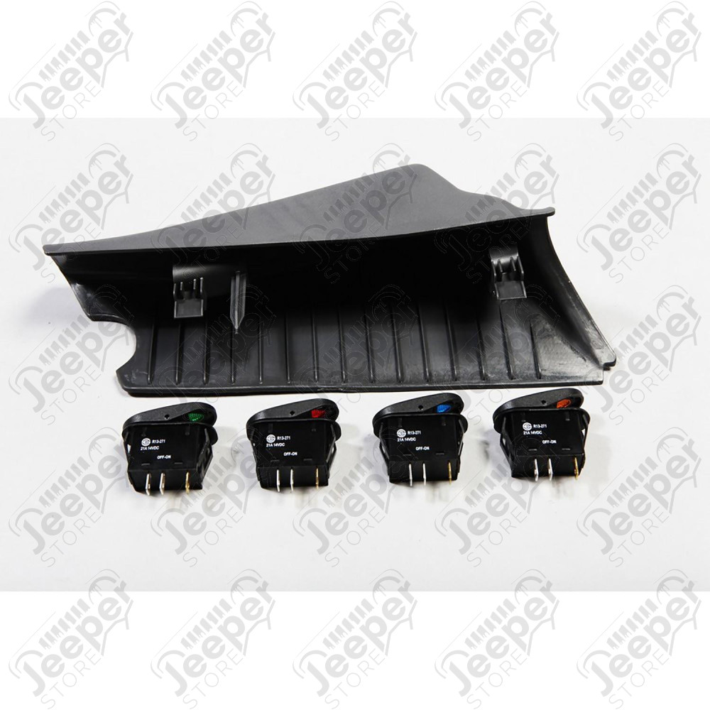 Switch Pod Kit, A-Pillar, Black, Right Hand Drive; 11-18 Wrangler JK