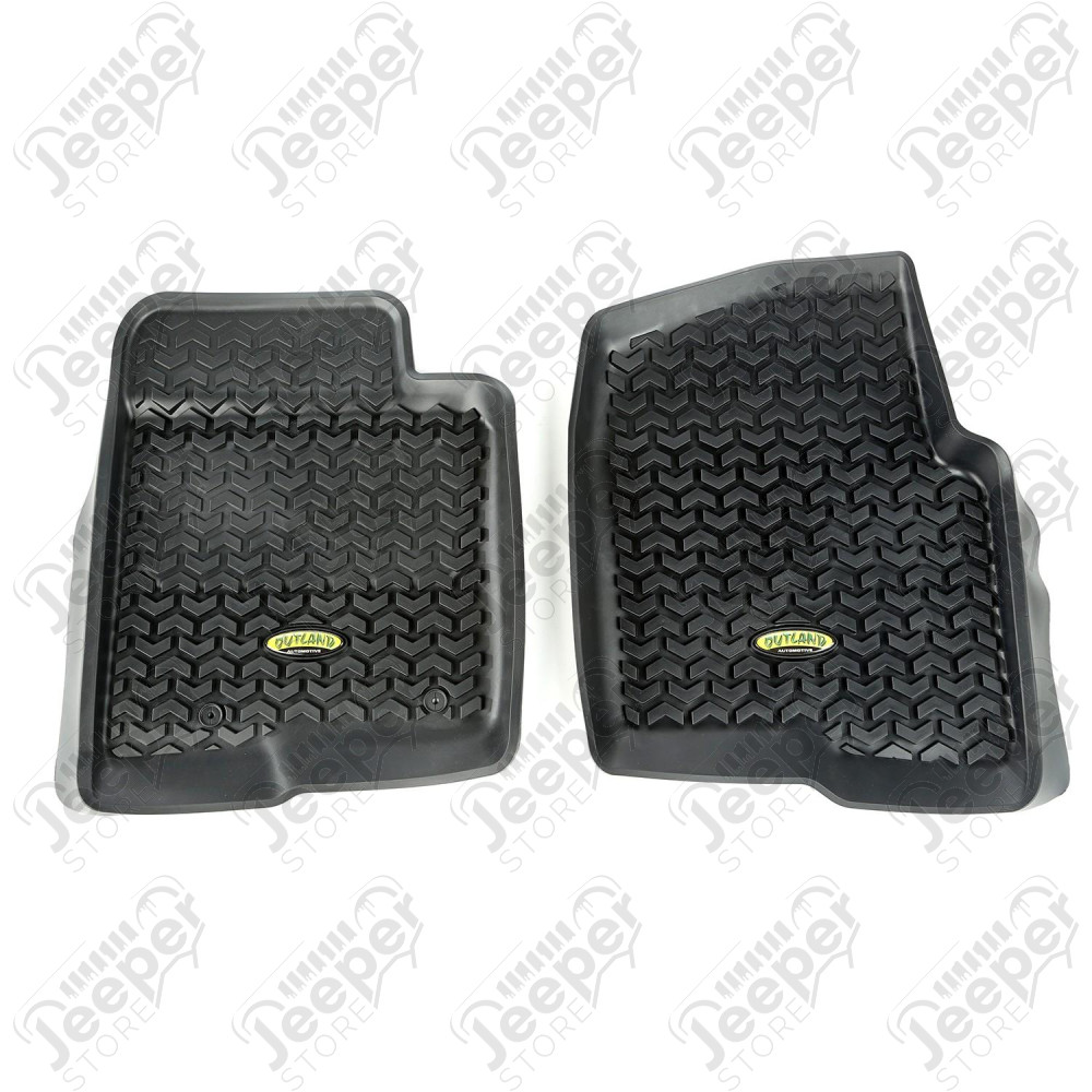 All Terrain Floor Liner, Front Pair, Black; 11-14 Ford F150