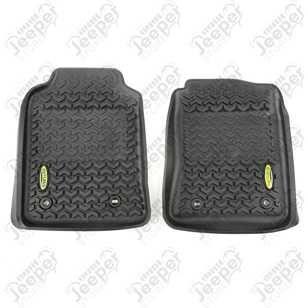 All Terrain Floor Liner, Front Pair, Black; 12-18 Toyota Hilux