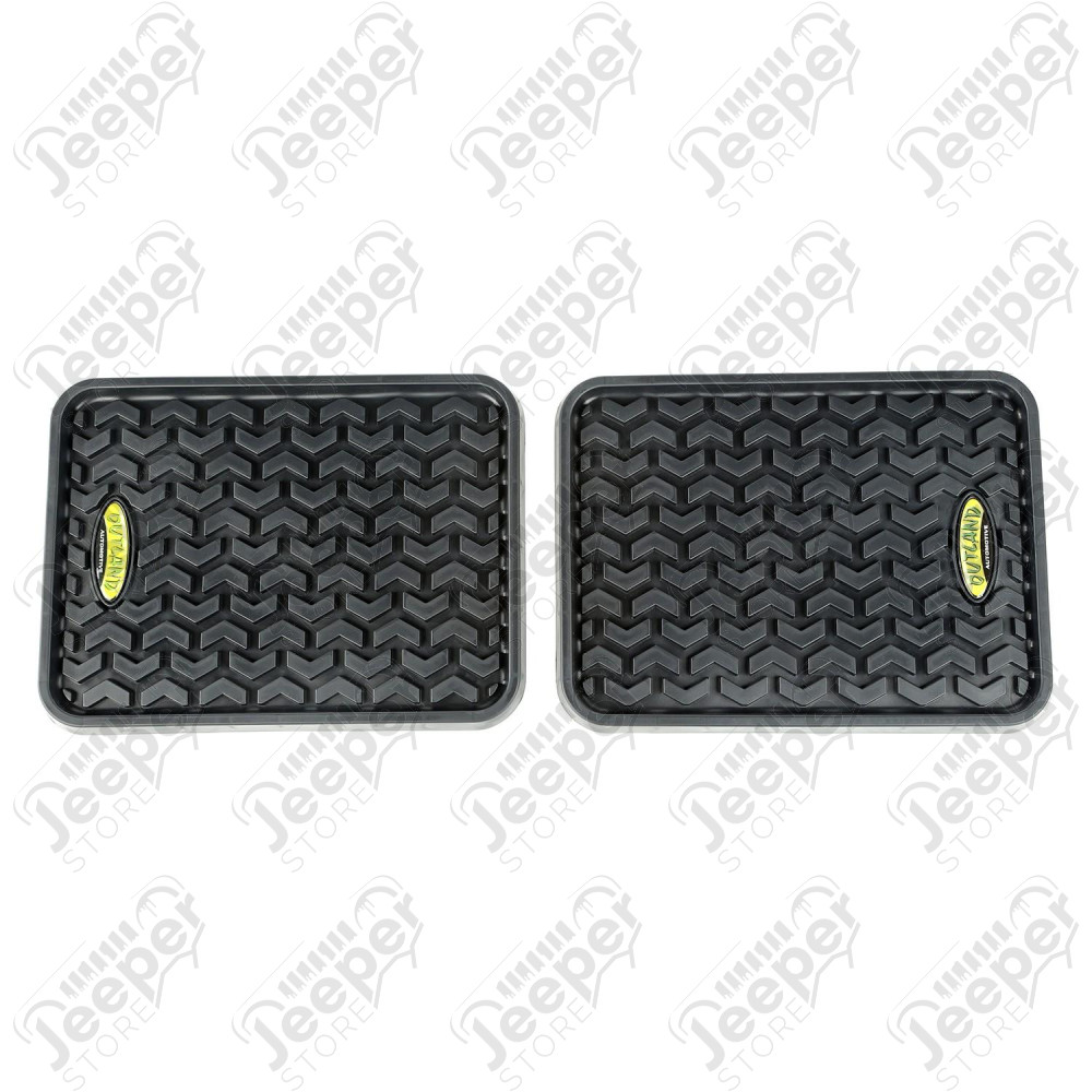 All Terrain Floor Liner, Rear Pair, Black, Trucks, Universal