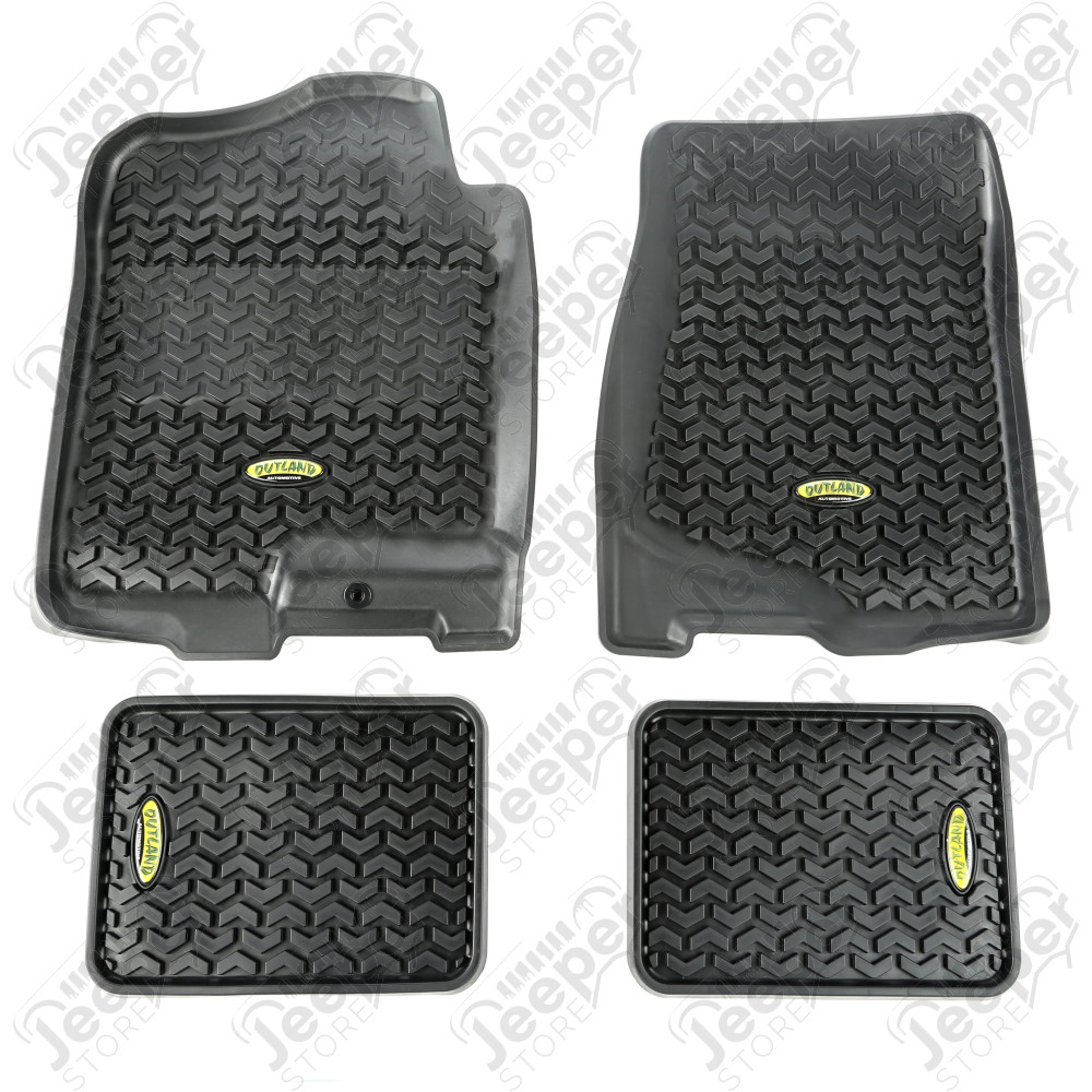 All Terrain Floor Liner Kit, Black; 07-13 Chevrolet/GMC Pickup/SUV