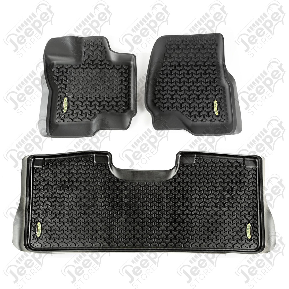 All Terrain Floor Liner Kit, Black; 15-18 Ford F-150