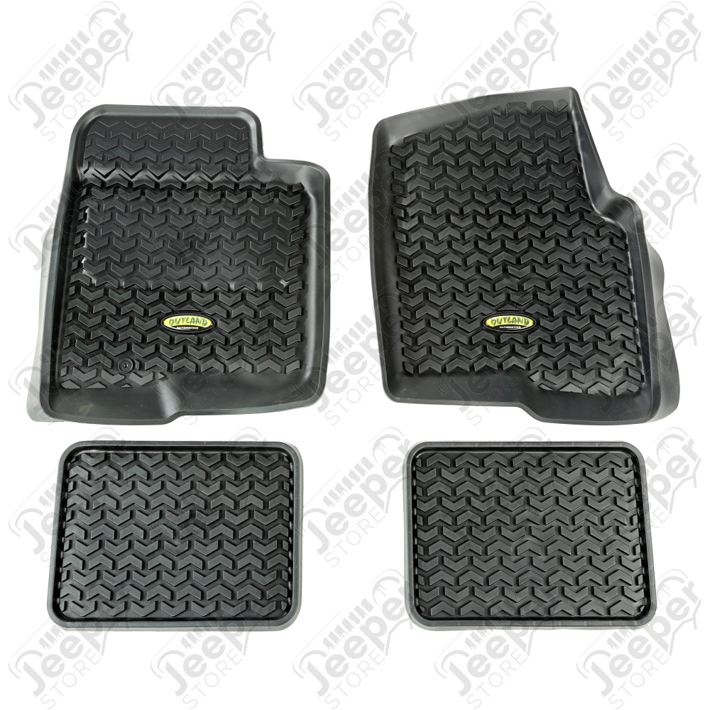 All Terrain Floor Liner Kit, Black; 09-14 Ford F-150 Regular