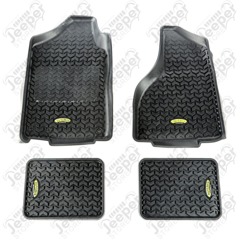 All Terrain Floor Liner Kit, Black; 02-11 Ram 1500-3500 Quad