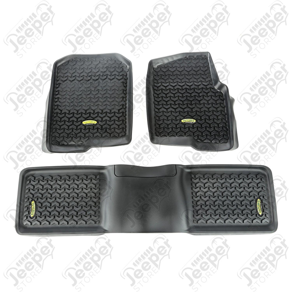 All Terrain Floor Liner Kit, Black; 04-08 Ford F-150 Reg/Ext/SuperCrew