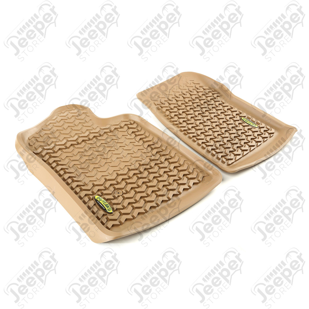 All Terrain Floor Liner, Front Pair, Tan 07-13 GM Truck RegCab