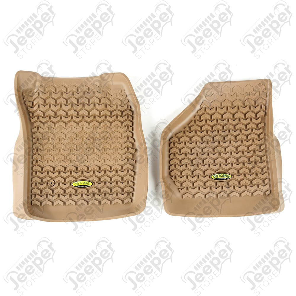 All Terrain Floor Liner, Front Pair, Tan; 99-07 Ford F-250/F-350
