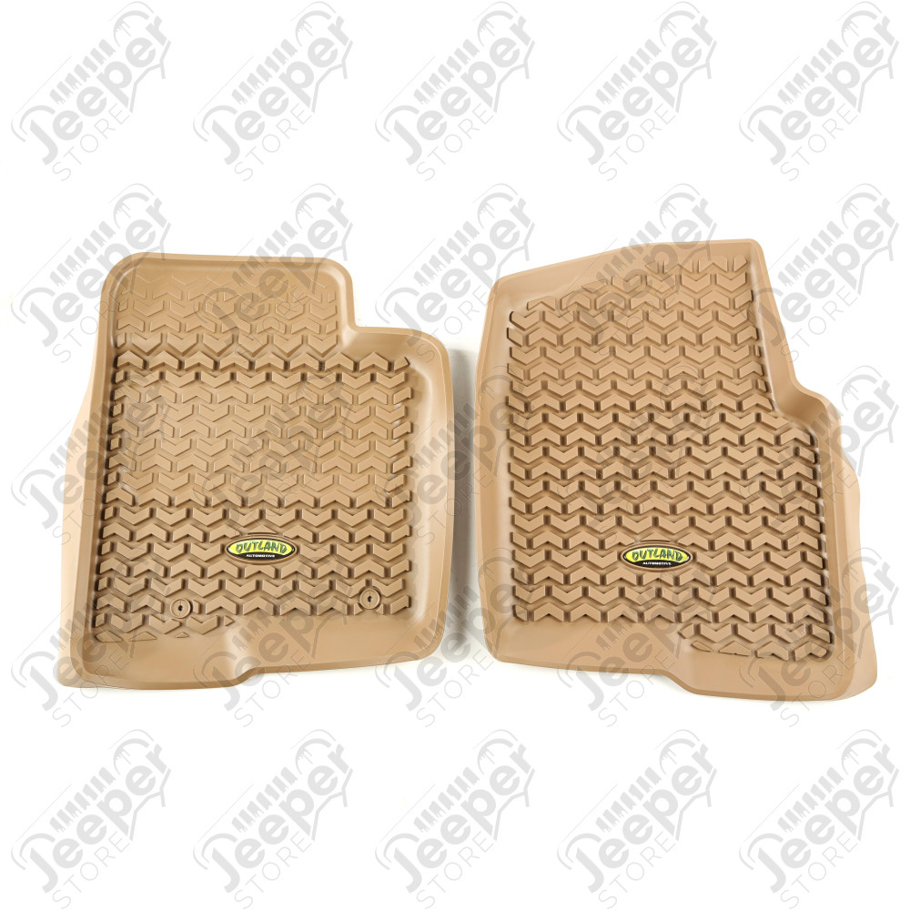All Terrain Floor Liner, Front Pair, Tan; 11-14 F150 Reg/Ext/SuperCrew