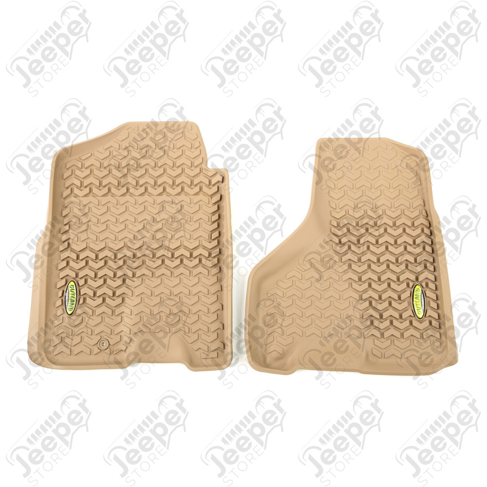 All Terrain Floor Liner, Front Pair, Tan, Crew; 09-12 Ram 1500-3500