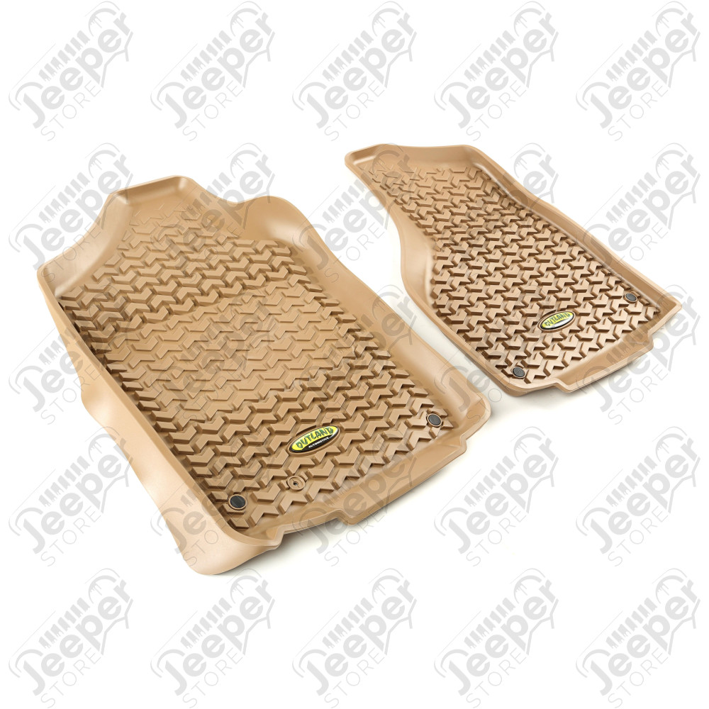 All Terrain Floor Liner, Front Pair, Tan 02-18 Dodge Ram 1500-3500