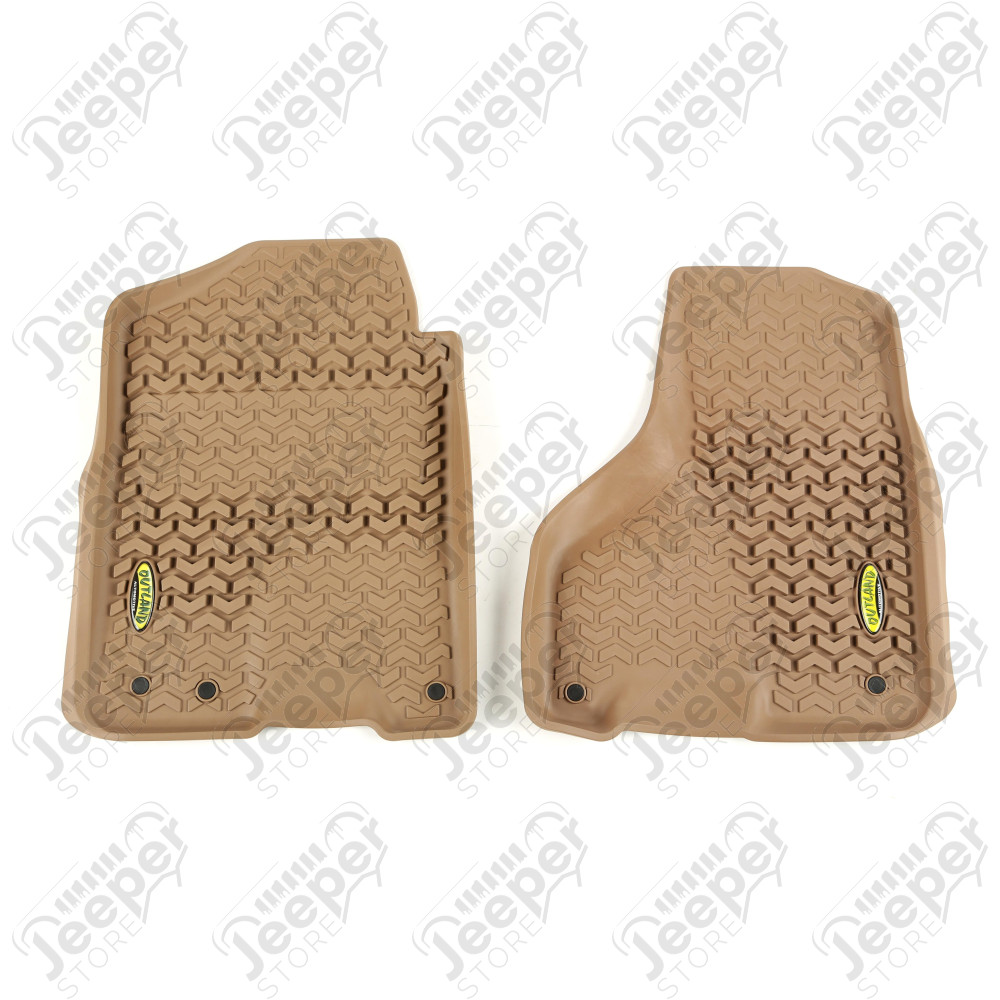 All Terrain Floor Liner, Front Pair, Tan; 12-18 Ram 1500-3500 Crew Cab