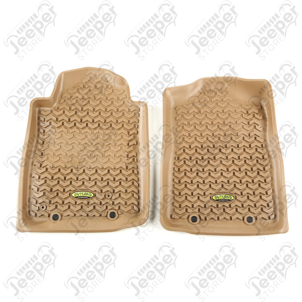 All Terrain Floor Liner, Front Pair, Tan; 12-18 Toyota Tacoma
